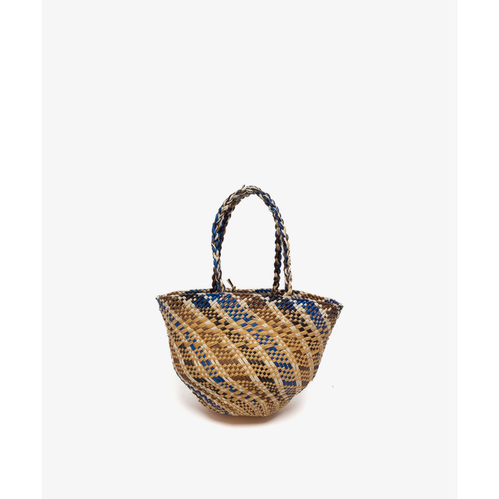 XXS Canasto Bag - LINES BROWN-BLACK-BLUE