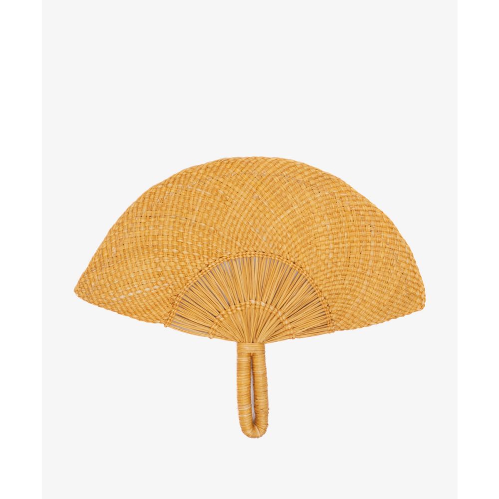 Handwoven fan - LIGHT ORANGE