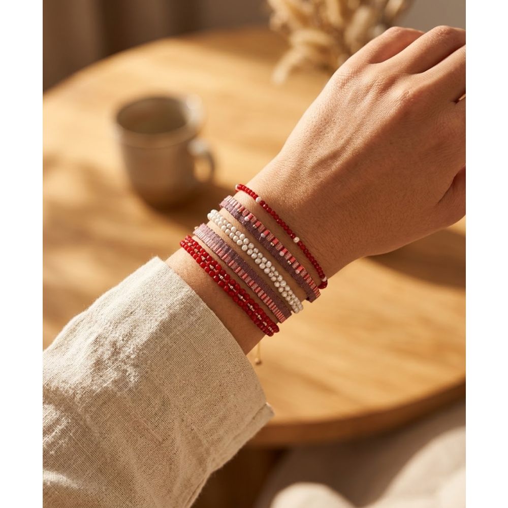 SET BRACELETS - RED AND PINK