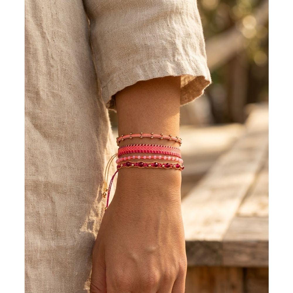 SET BRACELETS - NEON PINK