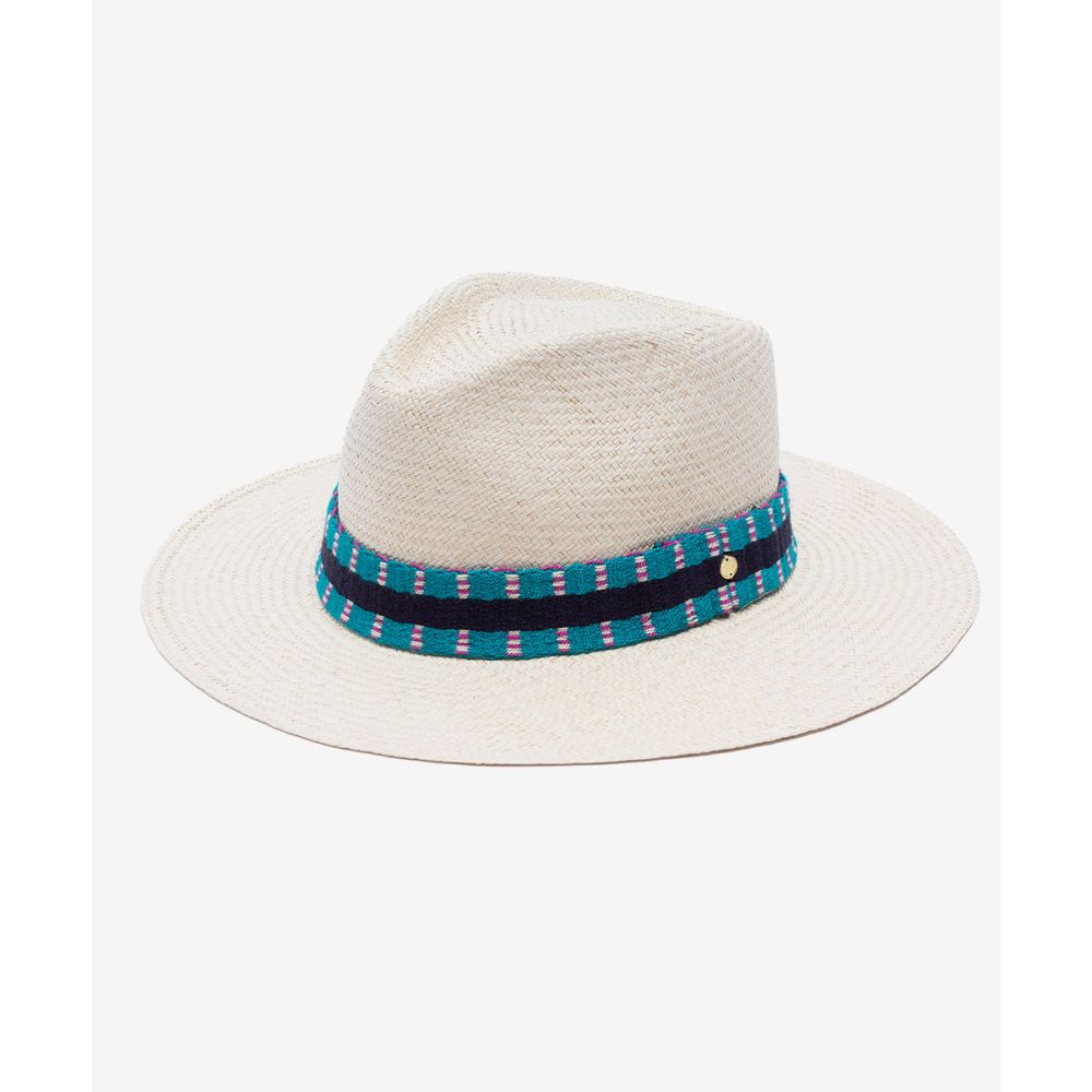 SOMBRERO PANAMA CON CINTA - BEIGE