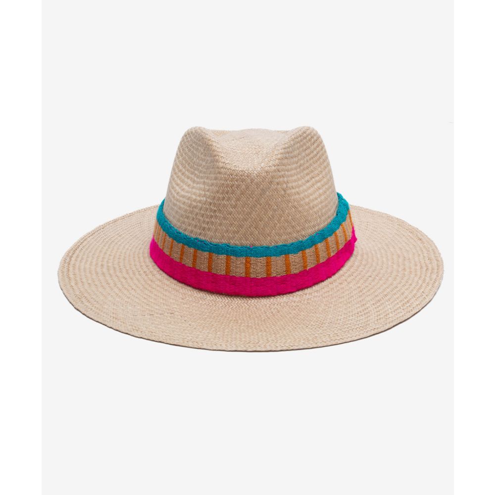 PANAMA HAT WITH RIBBON - TOAST