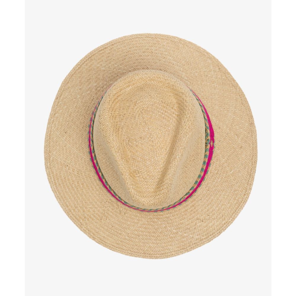 PANAMA HAT WITH RIBBON - TOAST