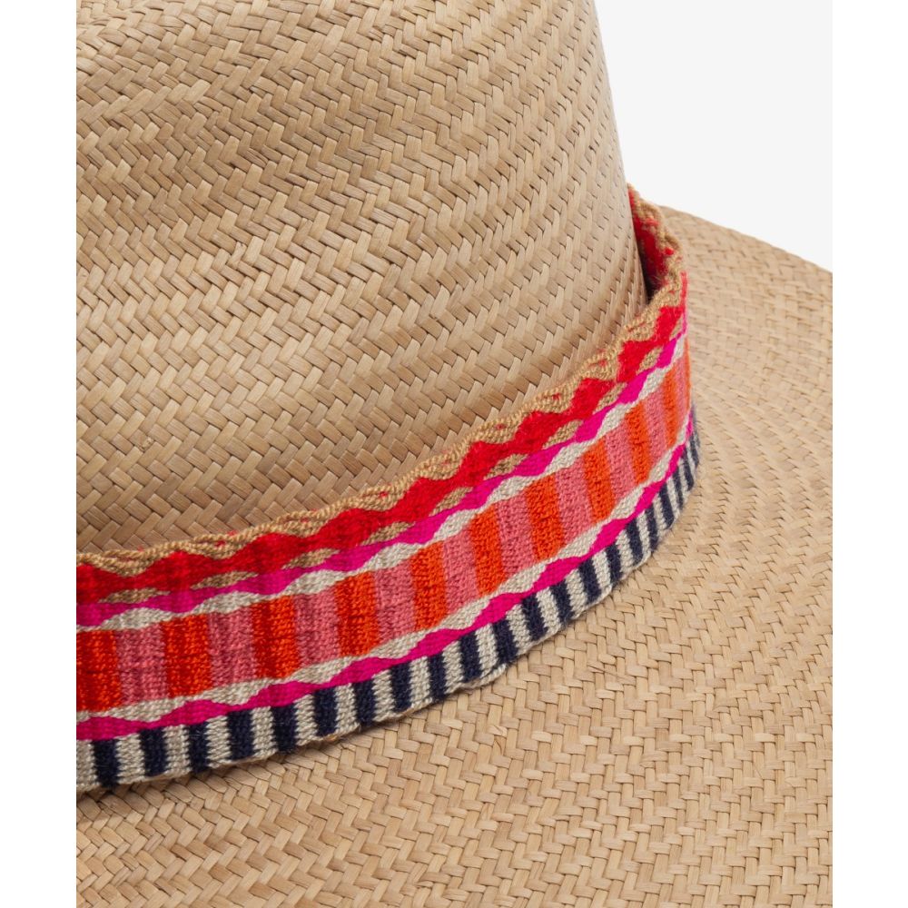 PANAMA HAT WITH RIBBON - TOAST