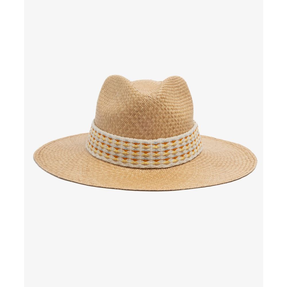 PANAMA HAT WITH RIBBON - TOAST