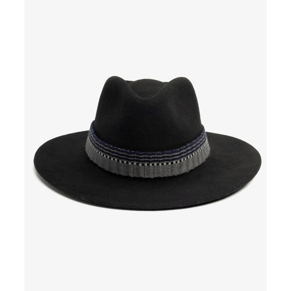 SOMBRERO DE LANA LONDRES L - NEGRO & CORDÓN NARANJA