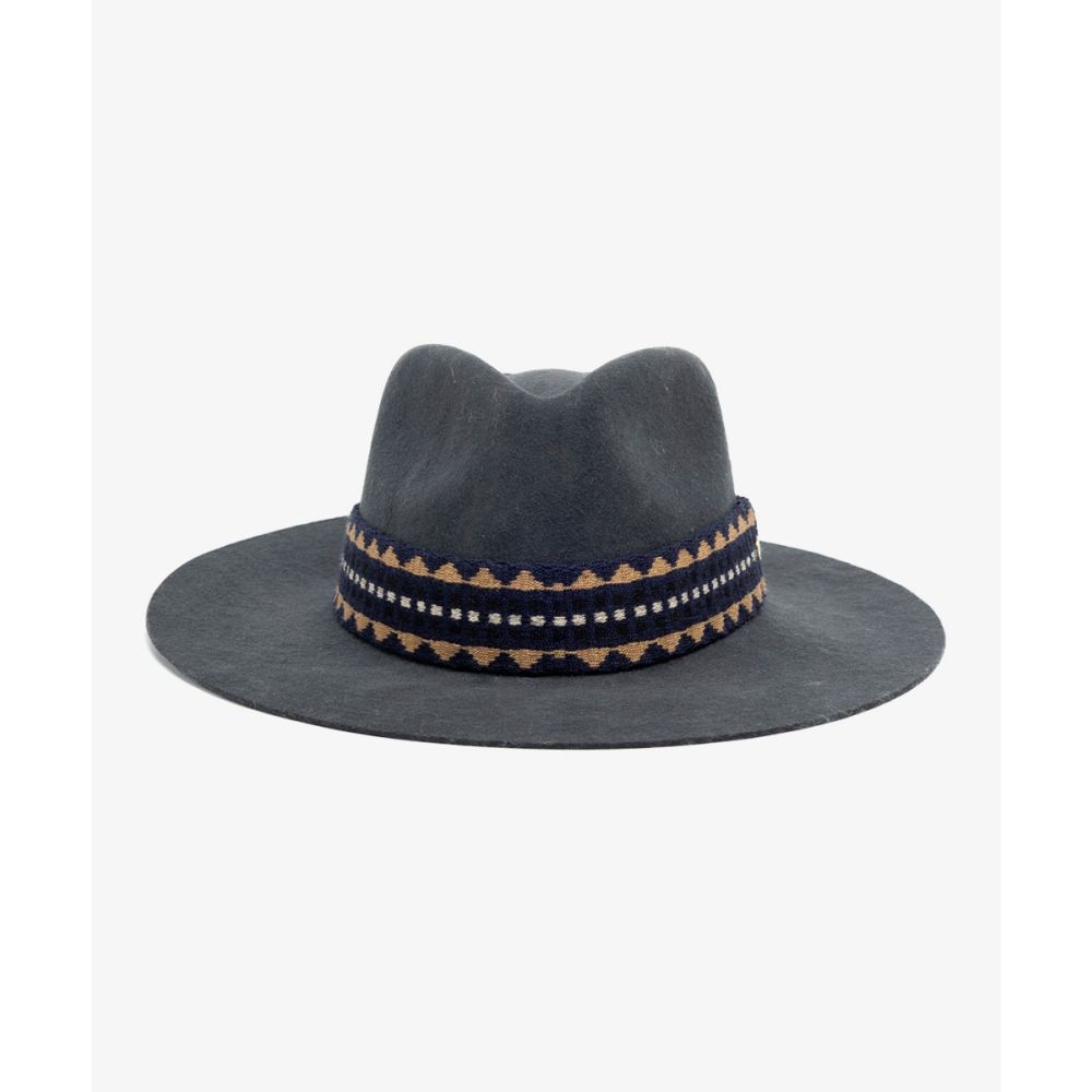 WOOL HAT WITH RIBBON - DARK GREY