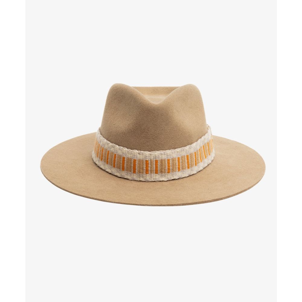 WOOL HAT WITH RIBBON - MINK