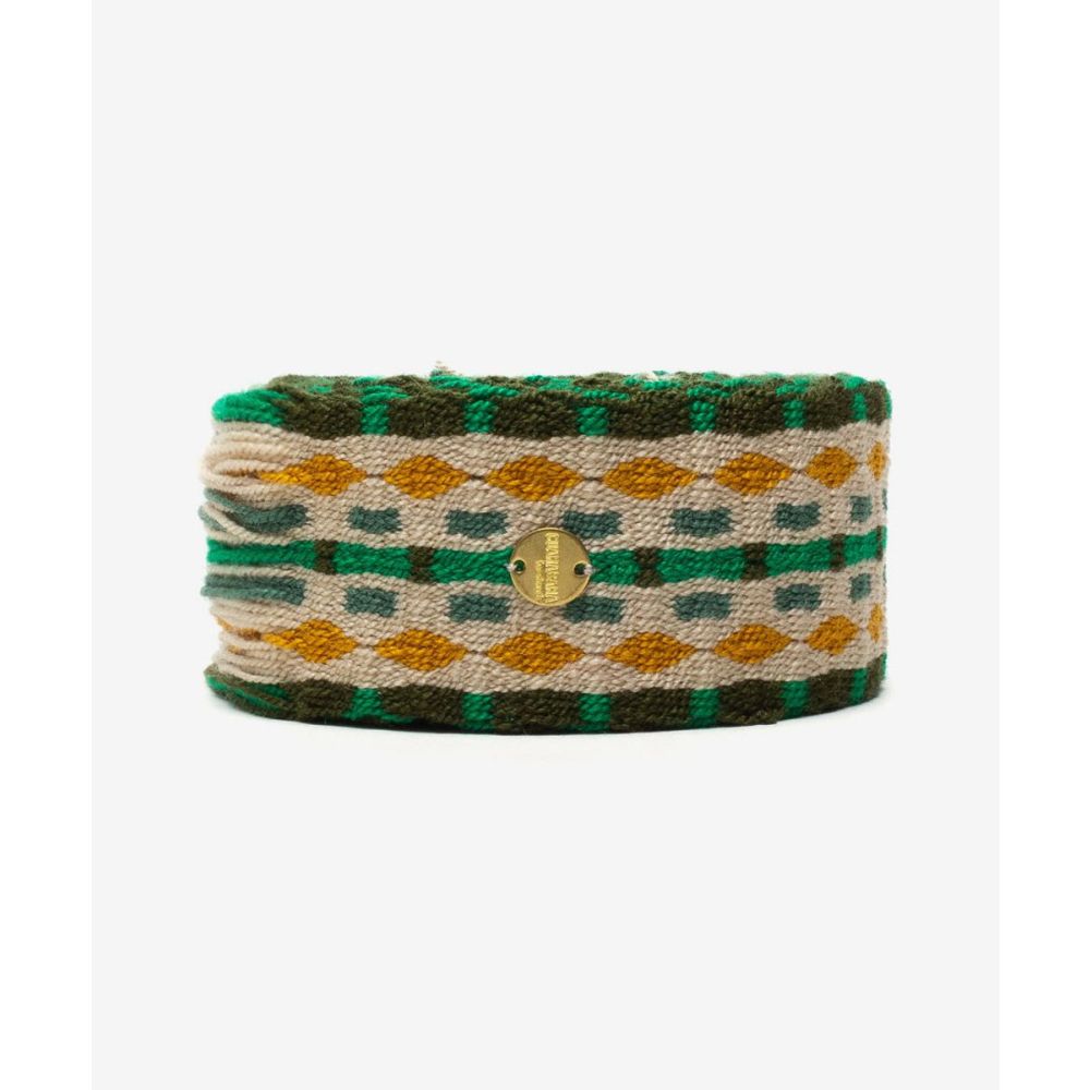 Belt with fringes - YELLOW & GREEN