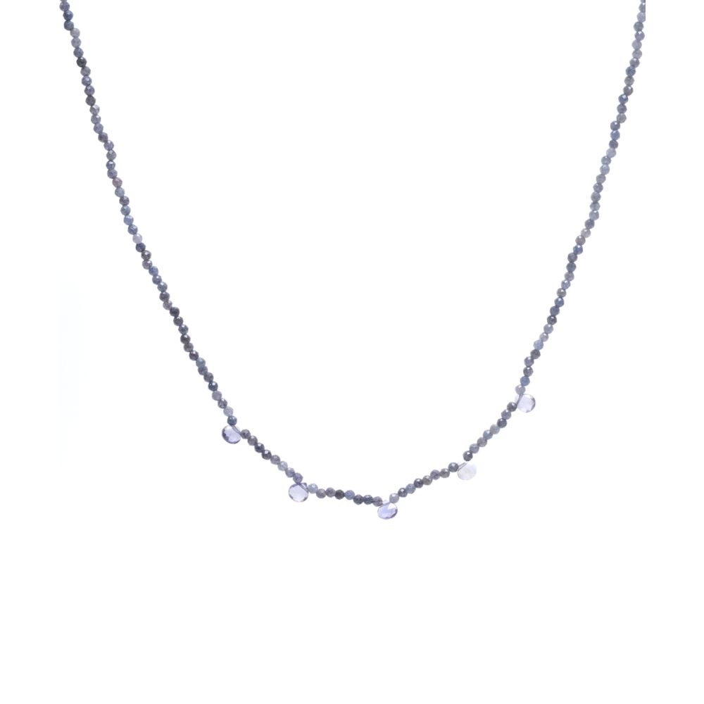 Martha necklace - AFRICAN STONE with 5 semi precious stones drops