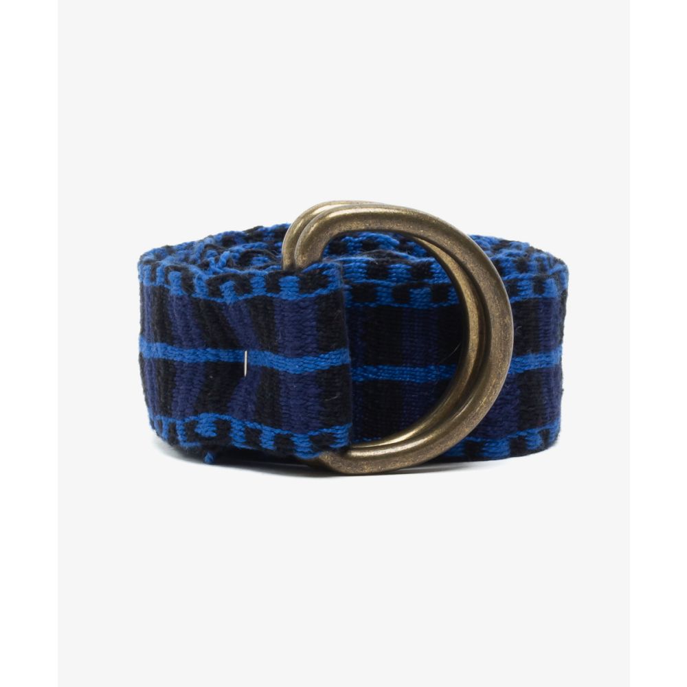 Cotton Buckle belt - ROYAL BLUE & BLACK