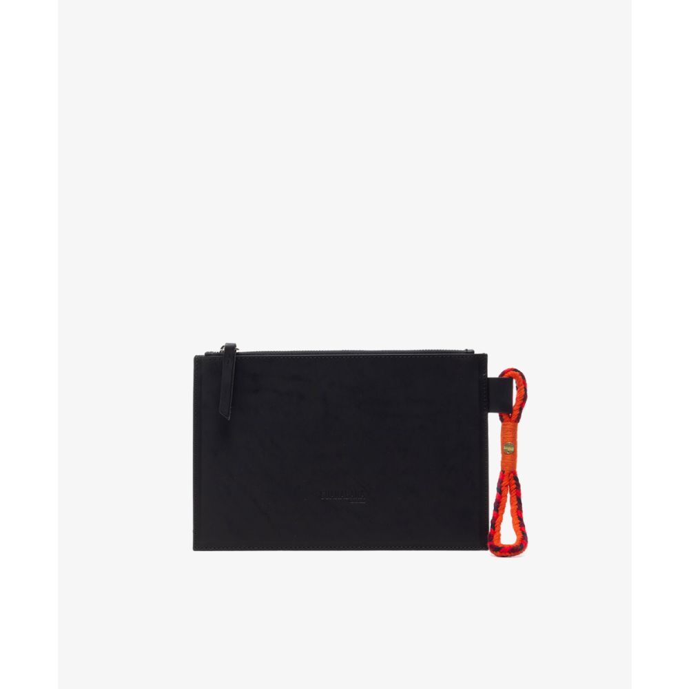 LEATHER POUCH - BLACK