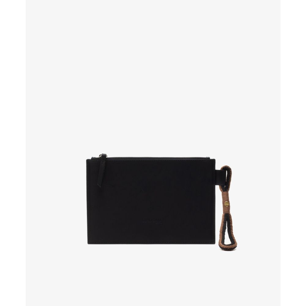 LEATHER POUCH - BLACK