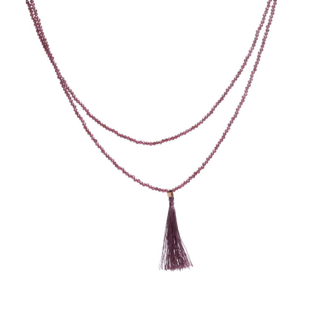 Isabel necklace - Tourmaline with pompom