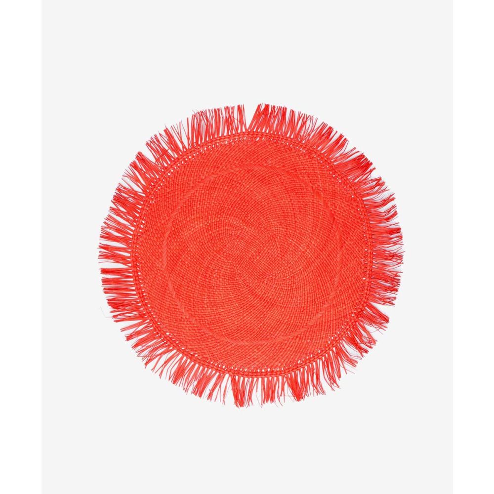 CENTERPIECE WITH FRINGES - RED