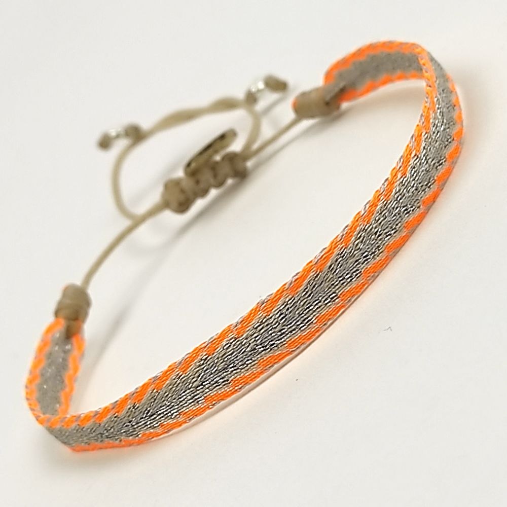 Bracelet Argantina 120 - Neon Orange & Silver