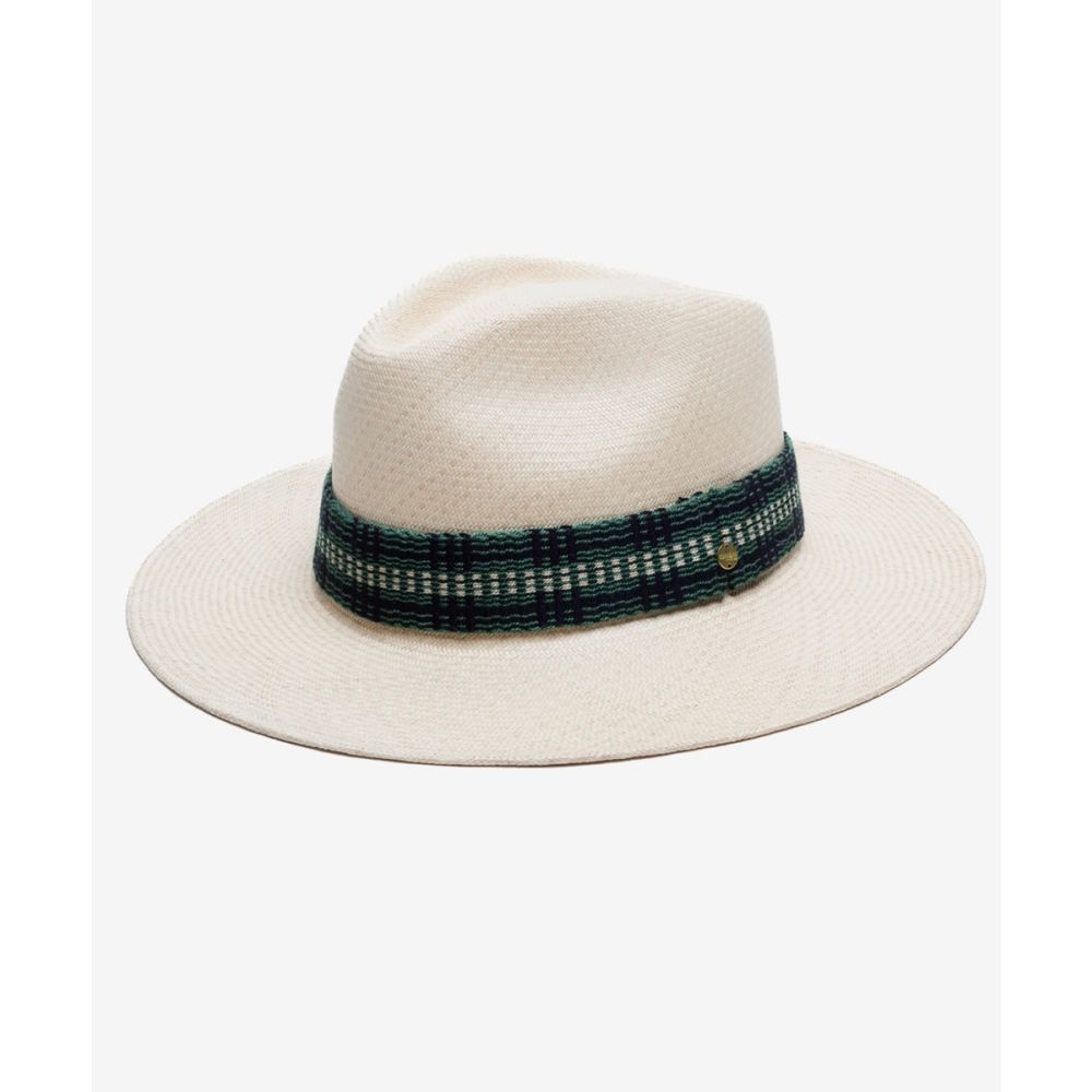 PANAMA HAT, EXTRA, WITH RIBBON - BEIGE