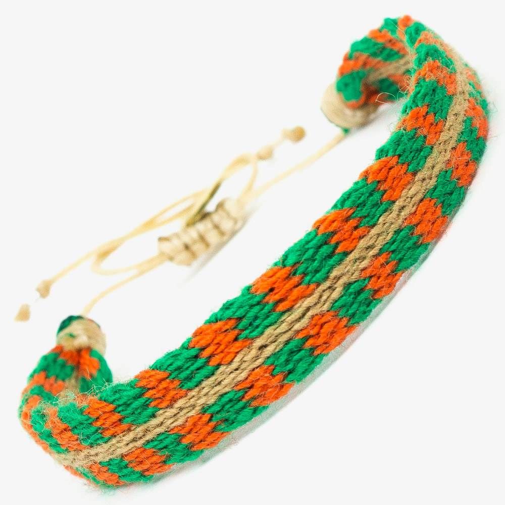 CAPTAIN Bracelet - Green & Orange Image 0