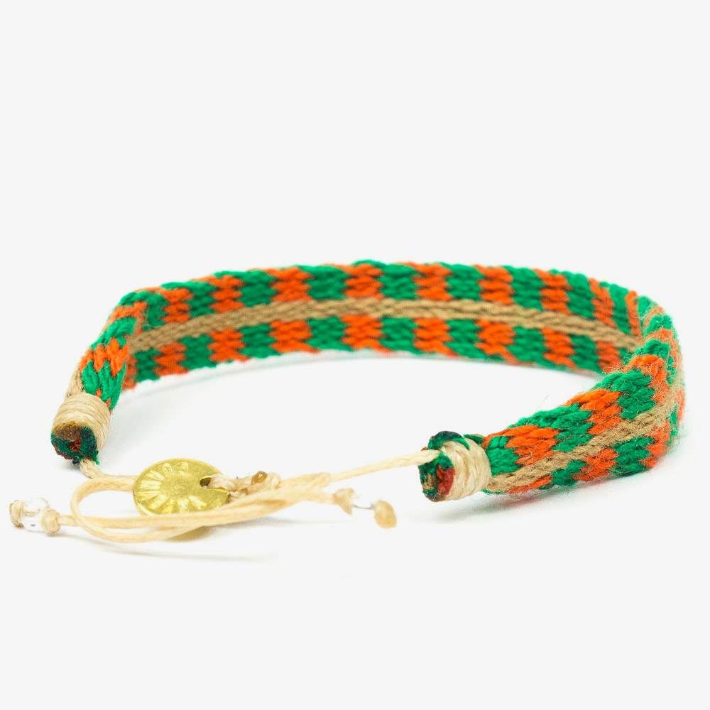 CAPTAIN Bracelet - Green & Orange Image 1