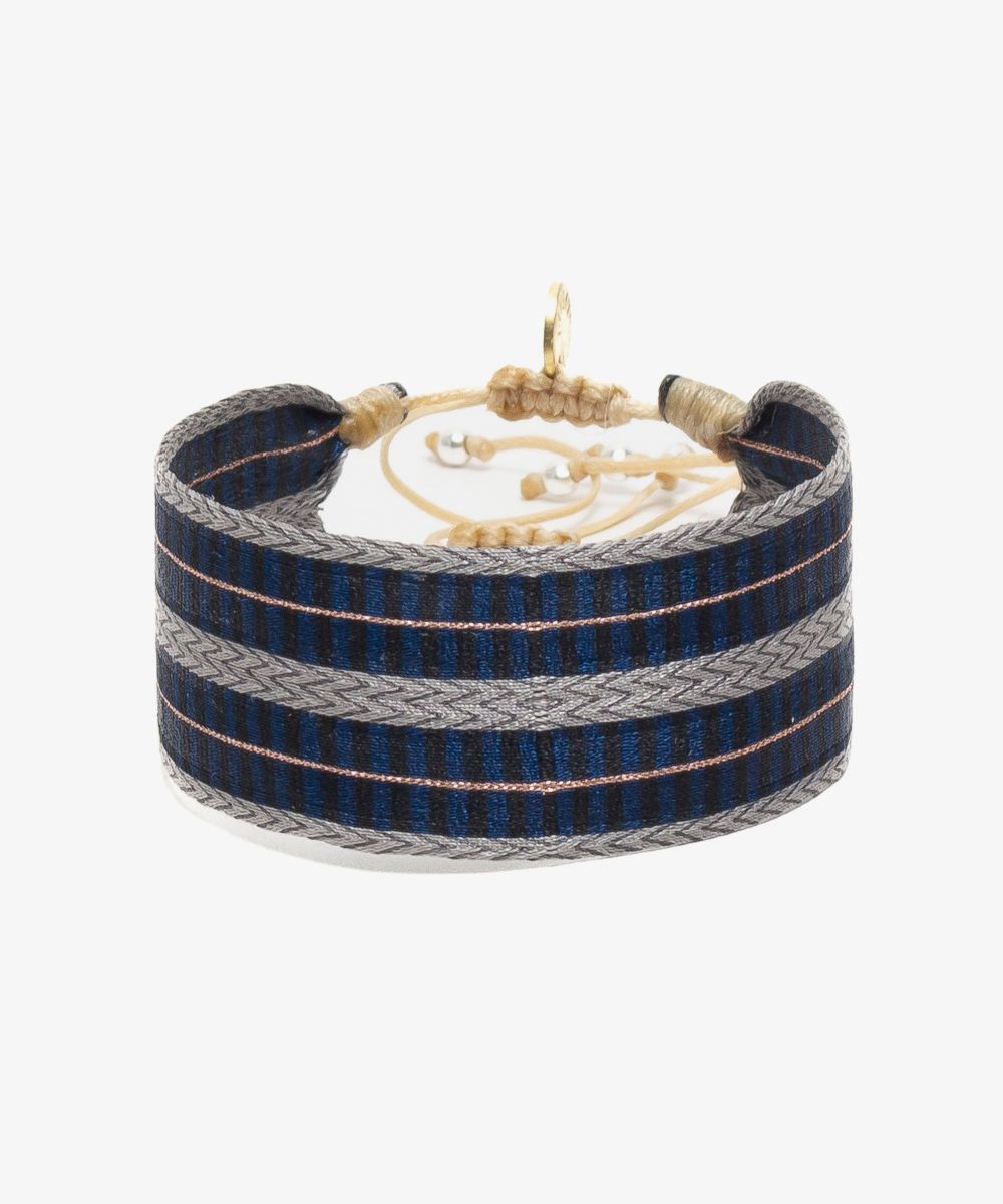 Bracelet 2 cm Special - BLUE & GRAY Image 0