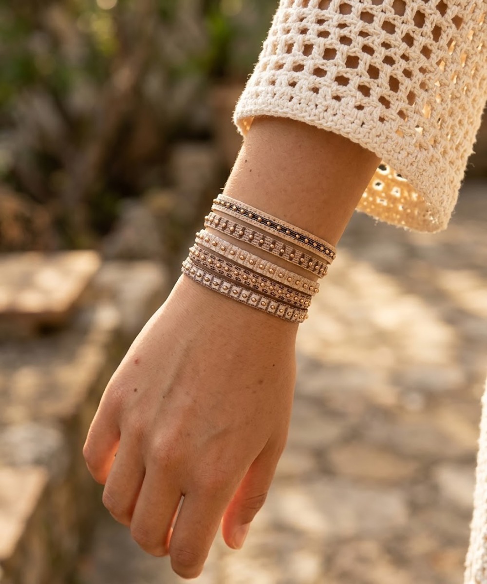 SET BRACELETS - FONTANA 120 BEIGE