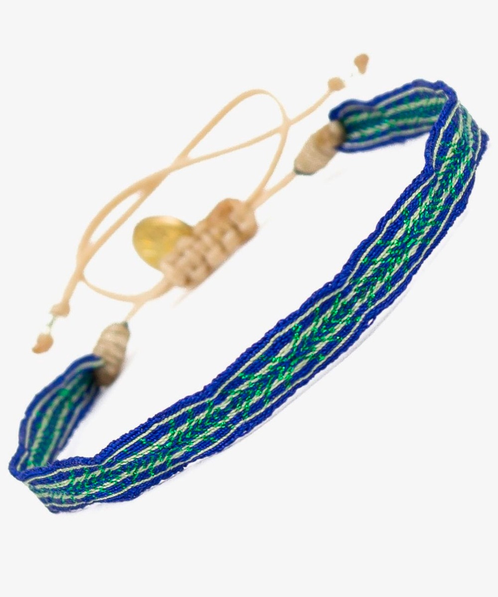 Anklet 120 - Blue & Green
