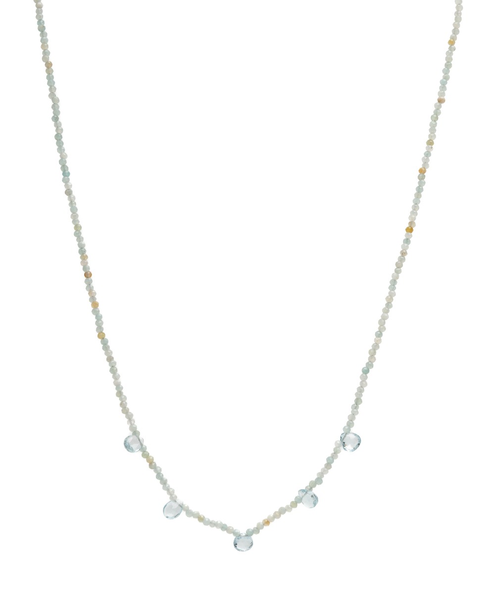 Collar Martha - Amazonita con 5 gotas de piedras semi preciosas