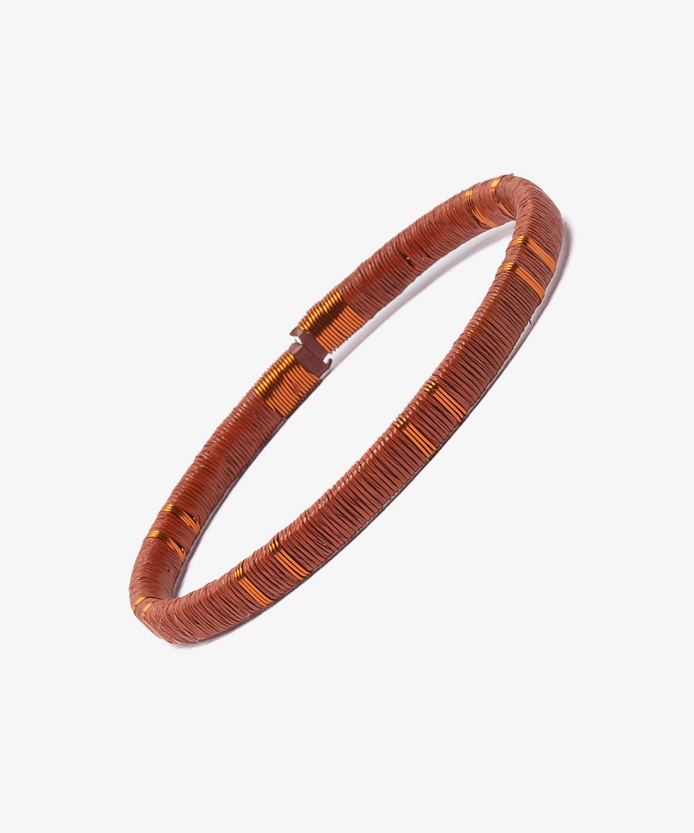 Pulsera Werregue, 5 mm - MARRON CLARO & COBRE