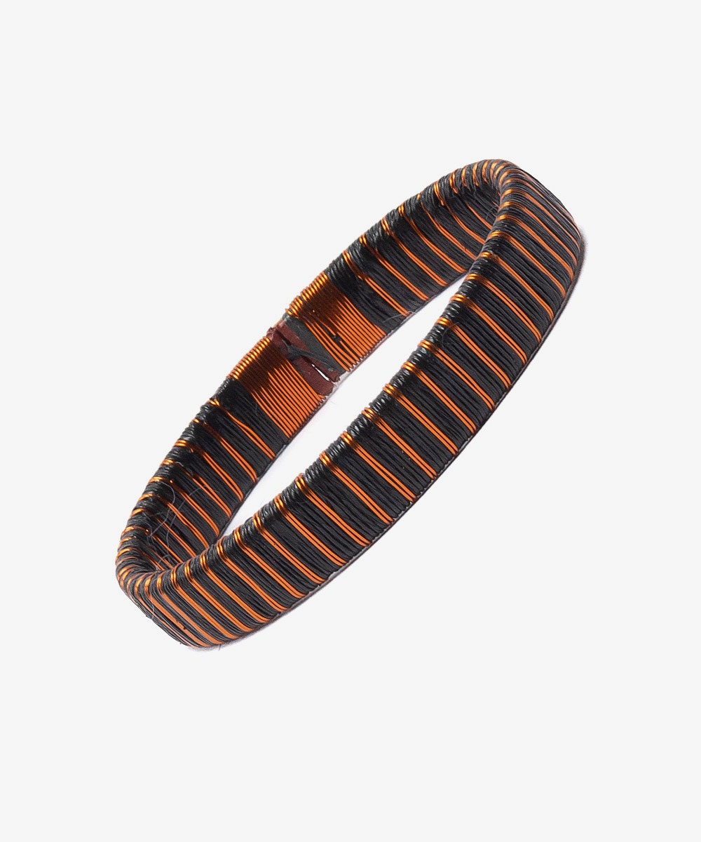 Pulsera Werregue, 1 cm, Unit - NEGRO Y COBRE