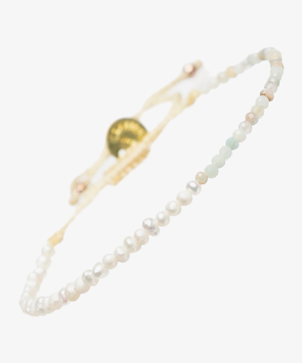 ARIES bracelet - PEARL AND AMAZONITE