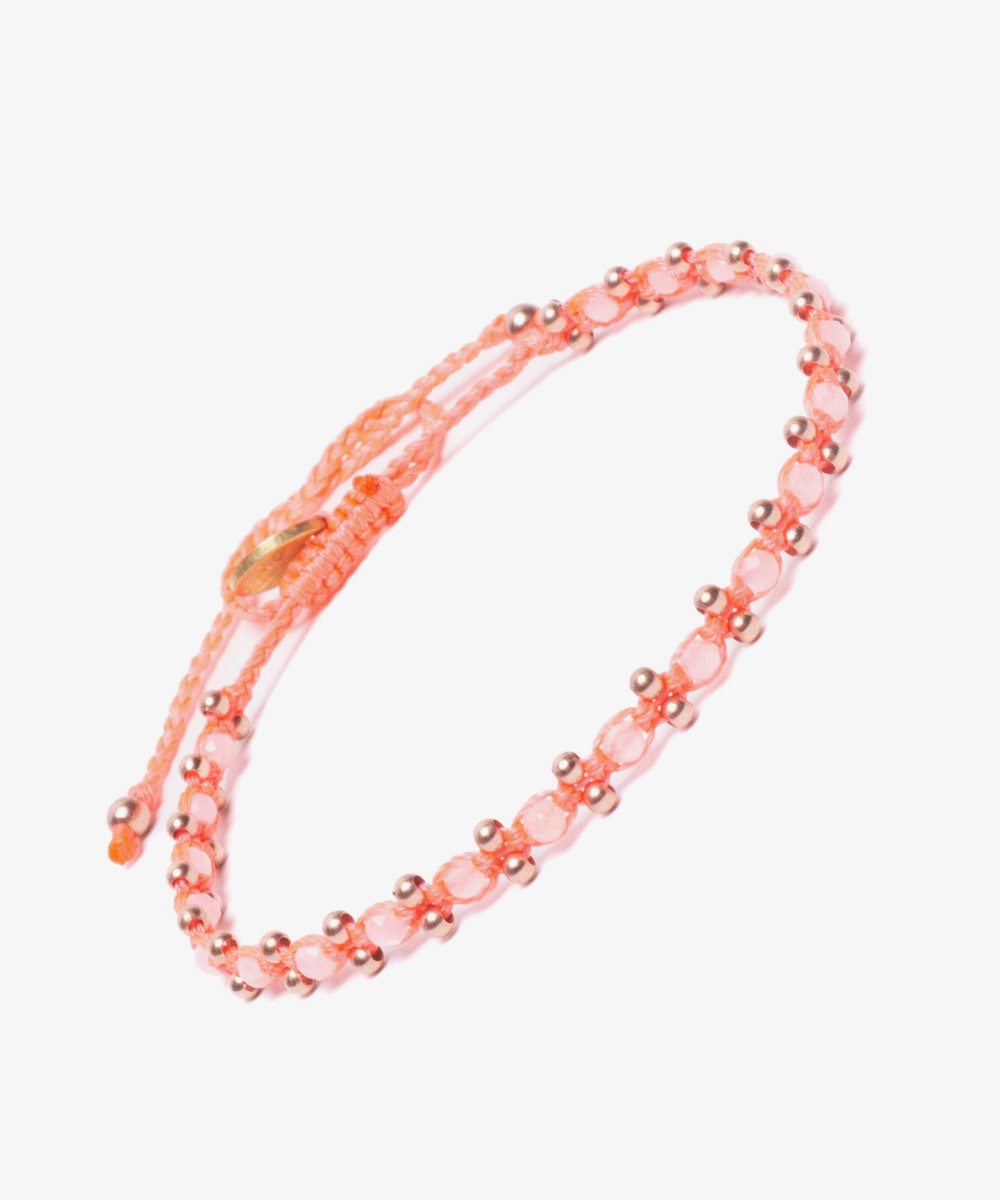 TULIP bracelet - PINK AND MOONSTONE 