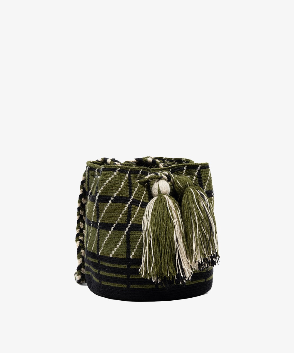 Crossbody Bag M - WISTERIA - DARK GREEN & BLACK