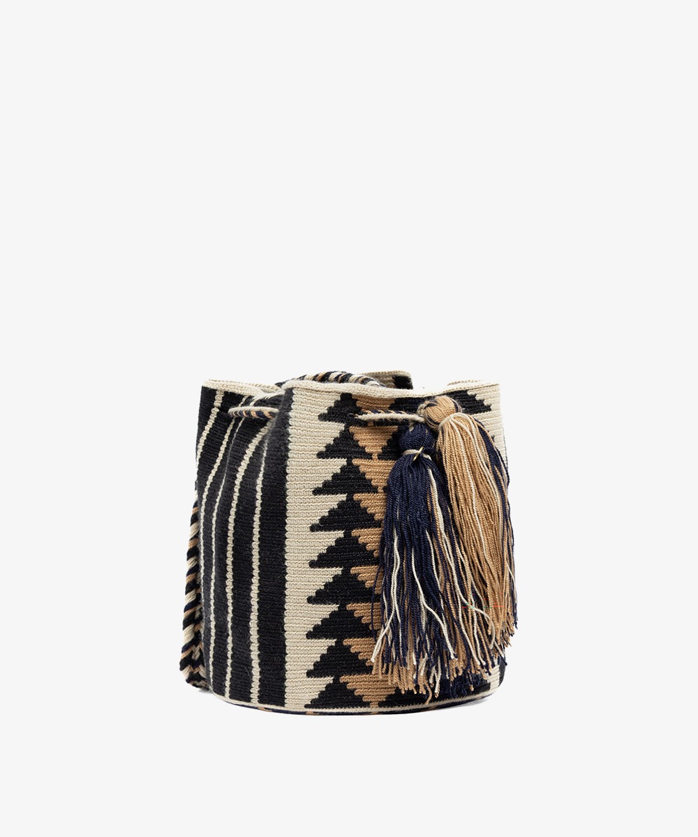 Crossbody Bag M - ALOE - BLUE & BROWN