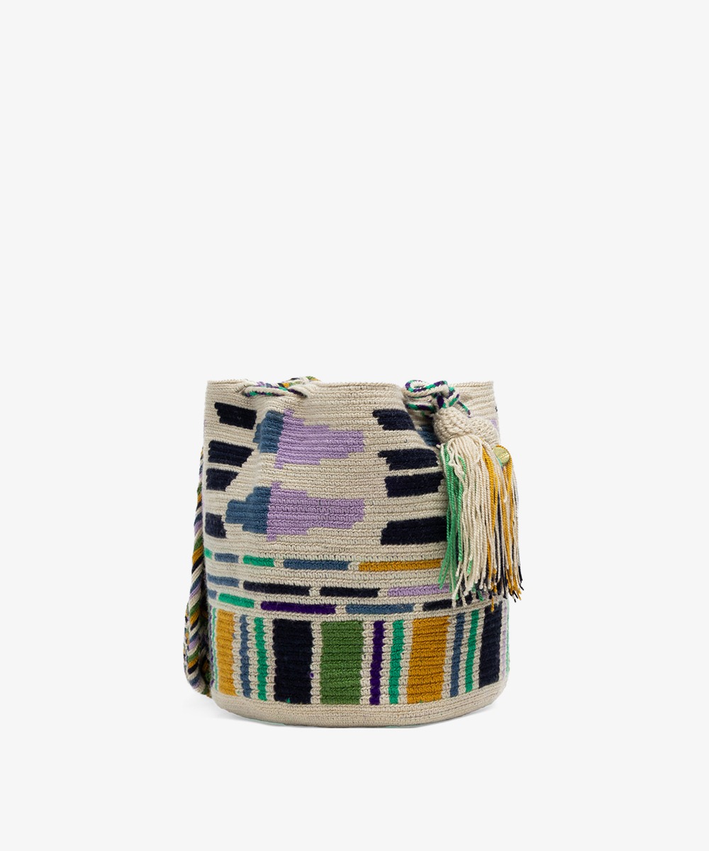 Crossbody Bag M - RIVER - NAVY BLUE & LILAC