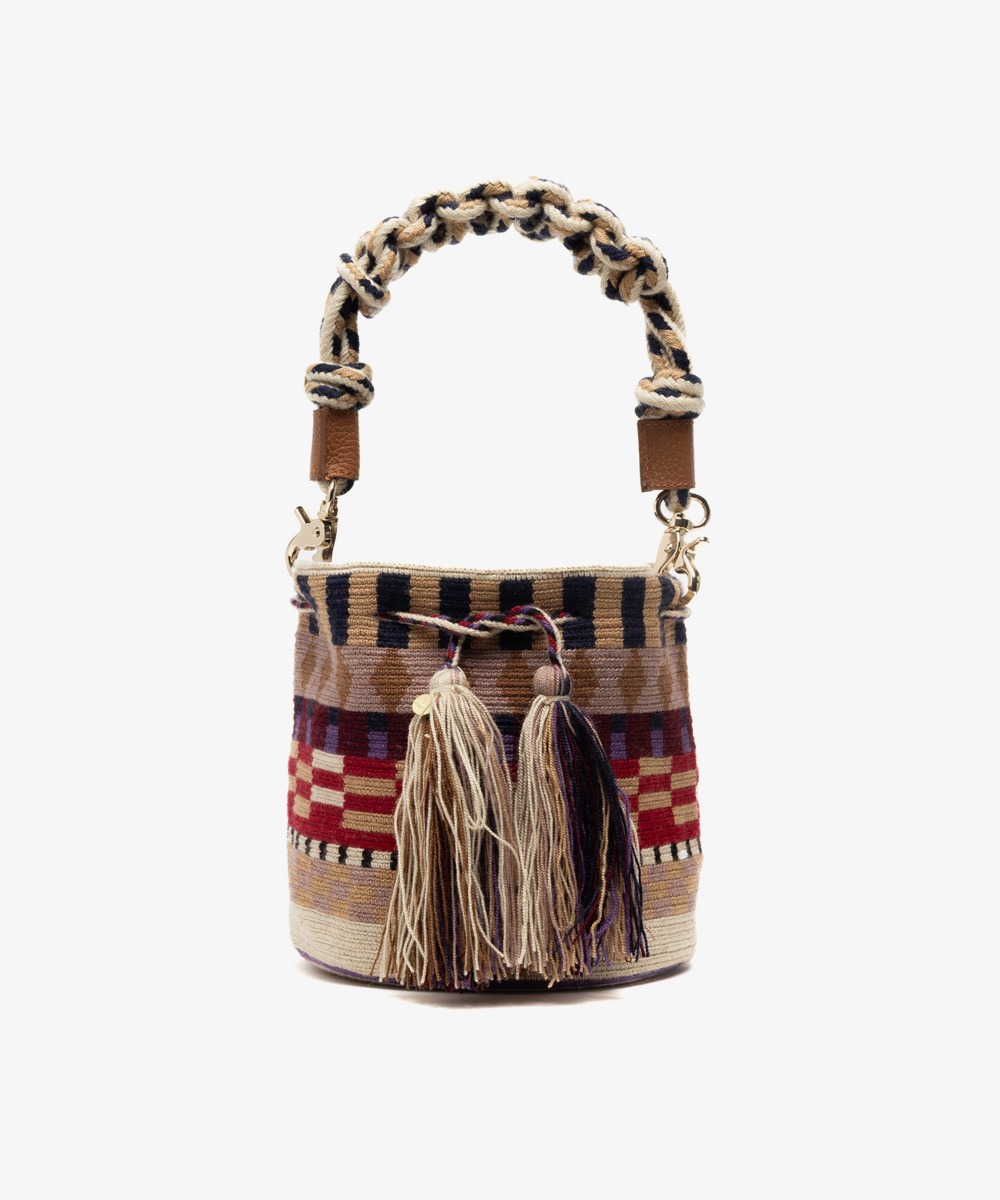 BOLSO CRUZADO M CON ASA DE MACRAMÉ - 