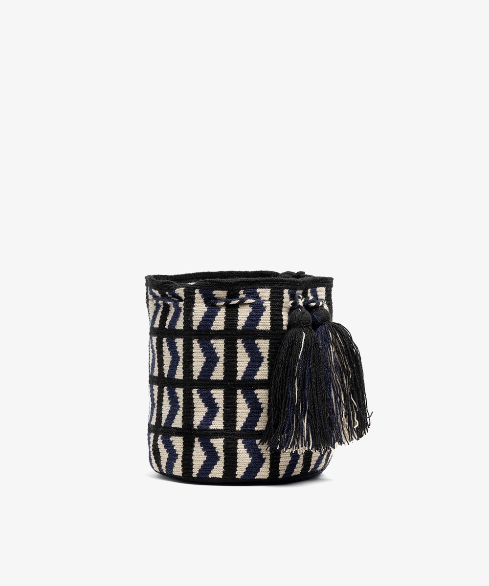 Crossbody Bag M - SHIELD - NAVY BLUE & BLACK