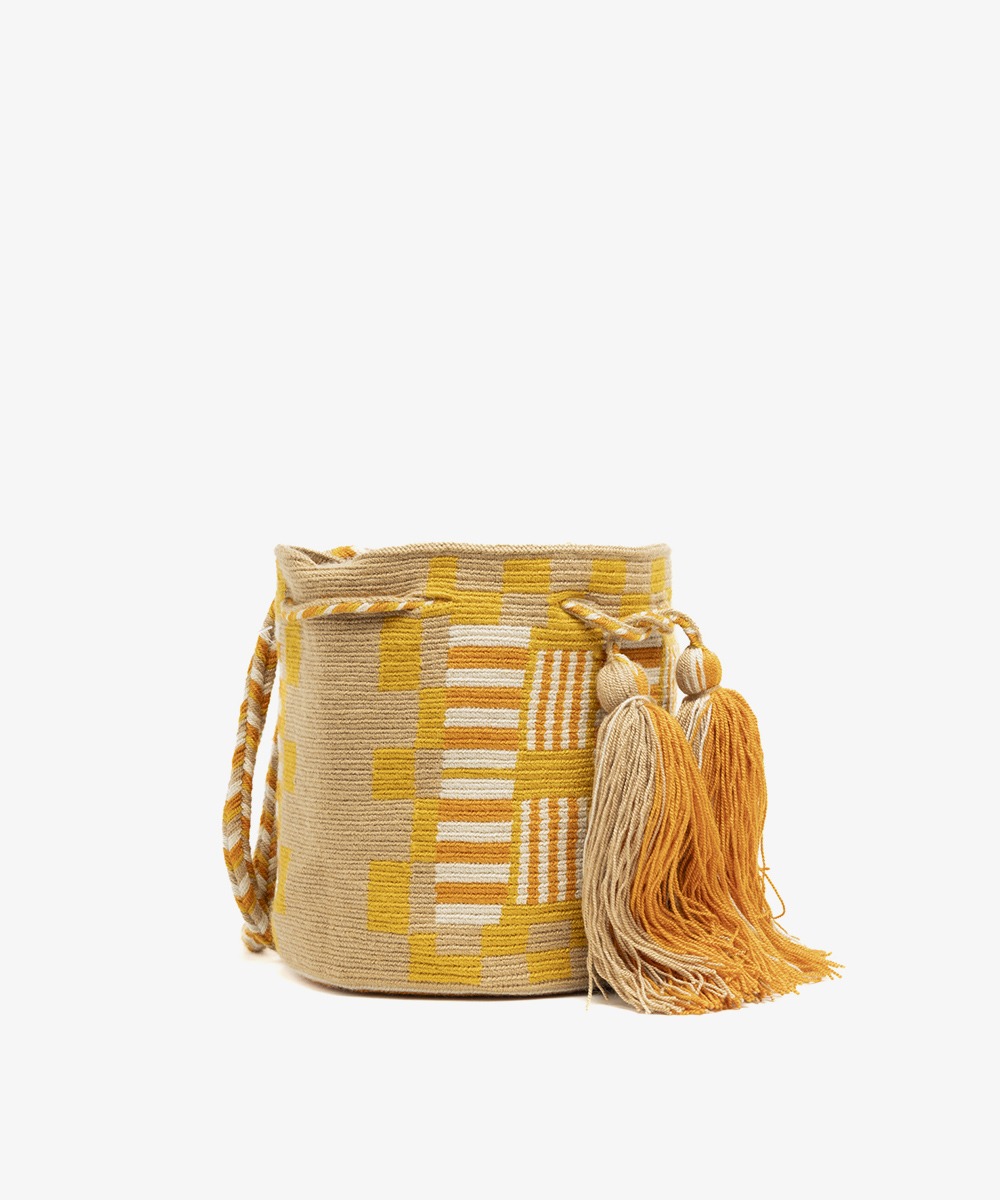 BOLSO CRUZADO M - EVE- MOSTAZA Y AMARILLO