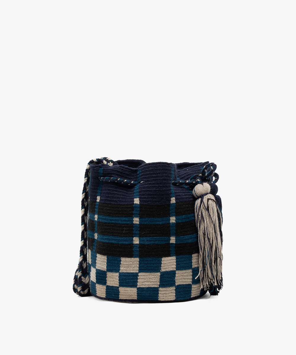 Crossbody Bag M -ADALINE - BLACK & BLUE