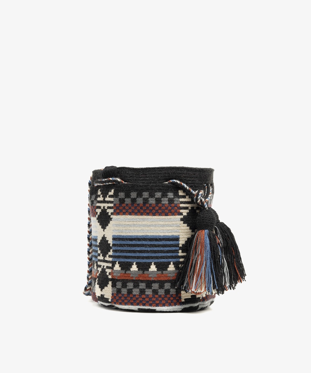 BOLSO CRUZADO M - FELICITY - AZUL Y BEIGE