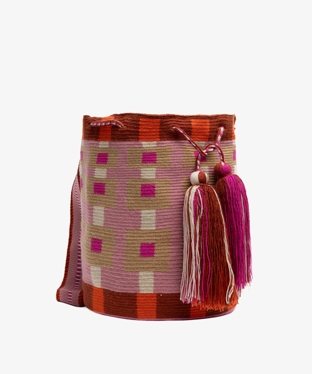 Crossbody Bag L -  HERCULES - PINK & RED