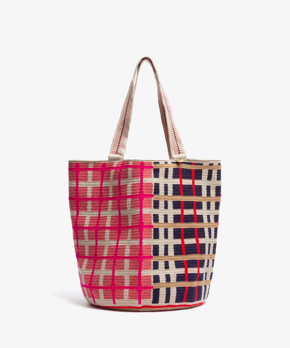 Tote Bag - FALCON - PINK & DARK BLUE