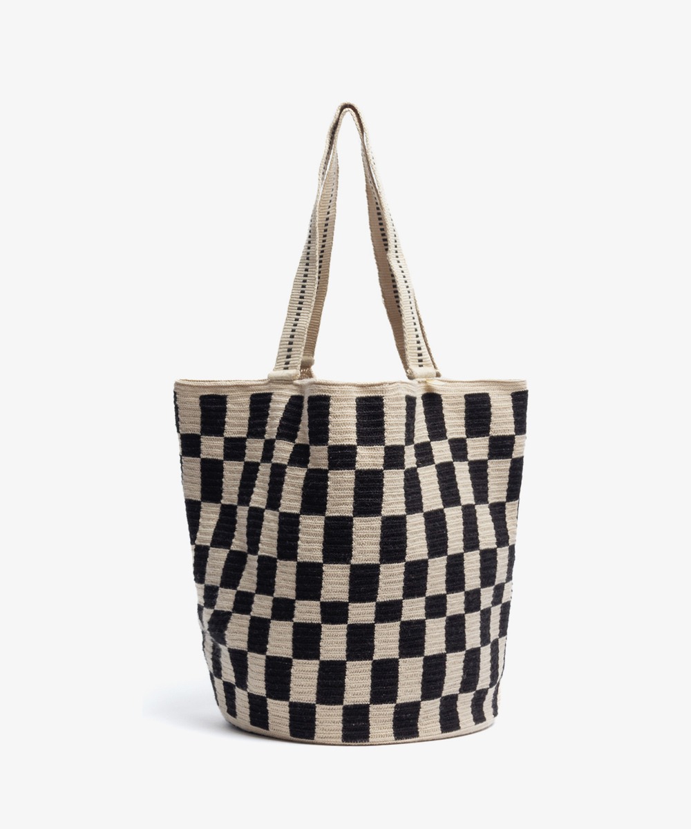 Bolso Tote - CATBIRD - BLACK & BEIGE