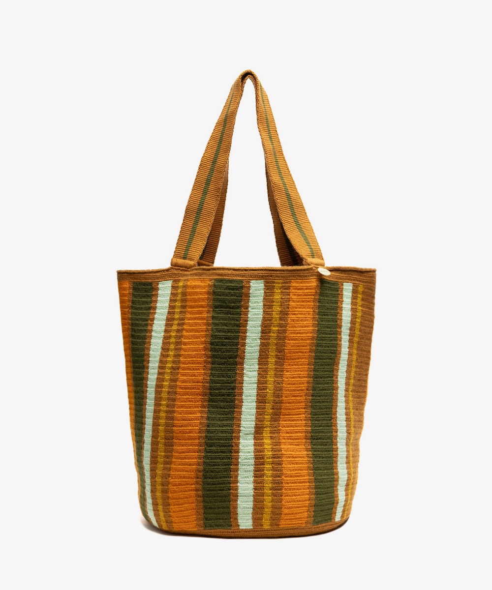 Bolso Tote - HAZEL - MOSTAZA & VERDE