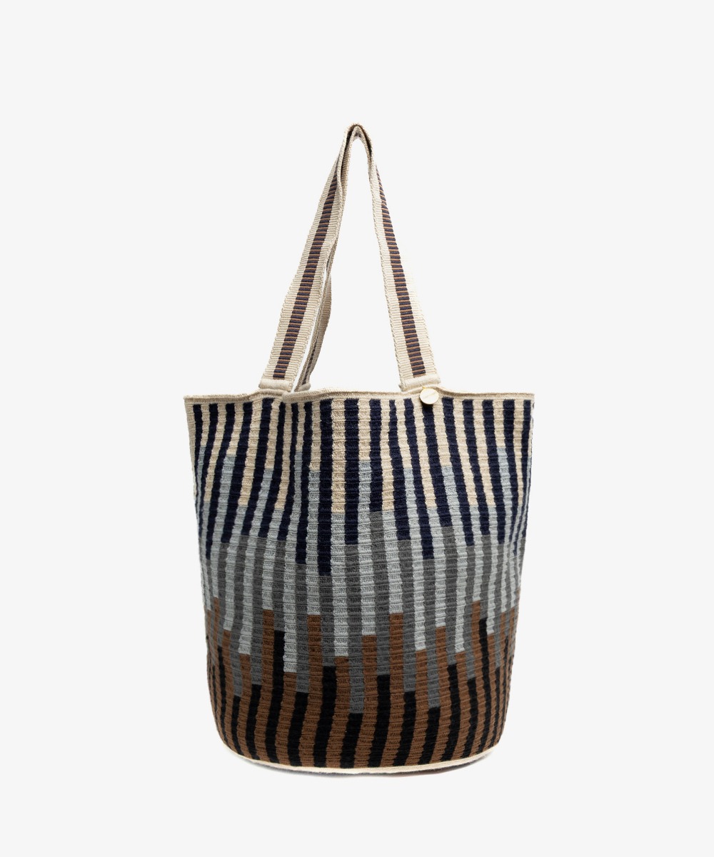 Bolso Tote - LYNX - MARRÓN Y GRIS