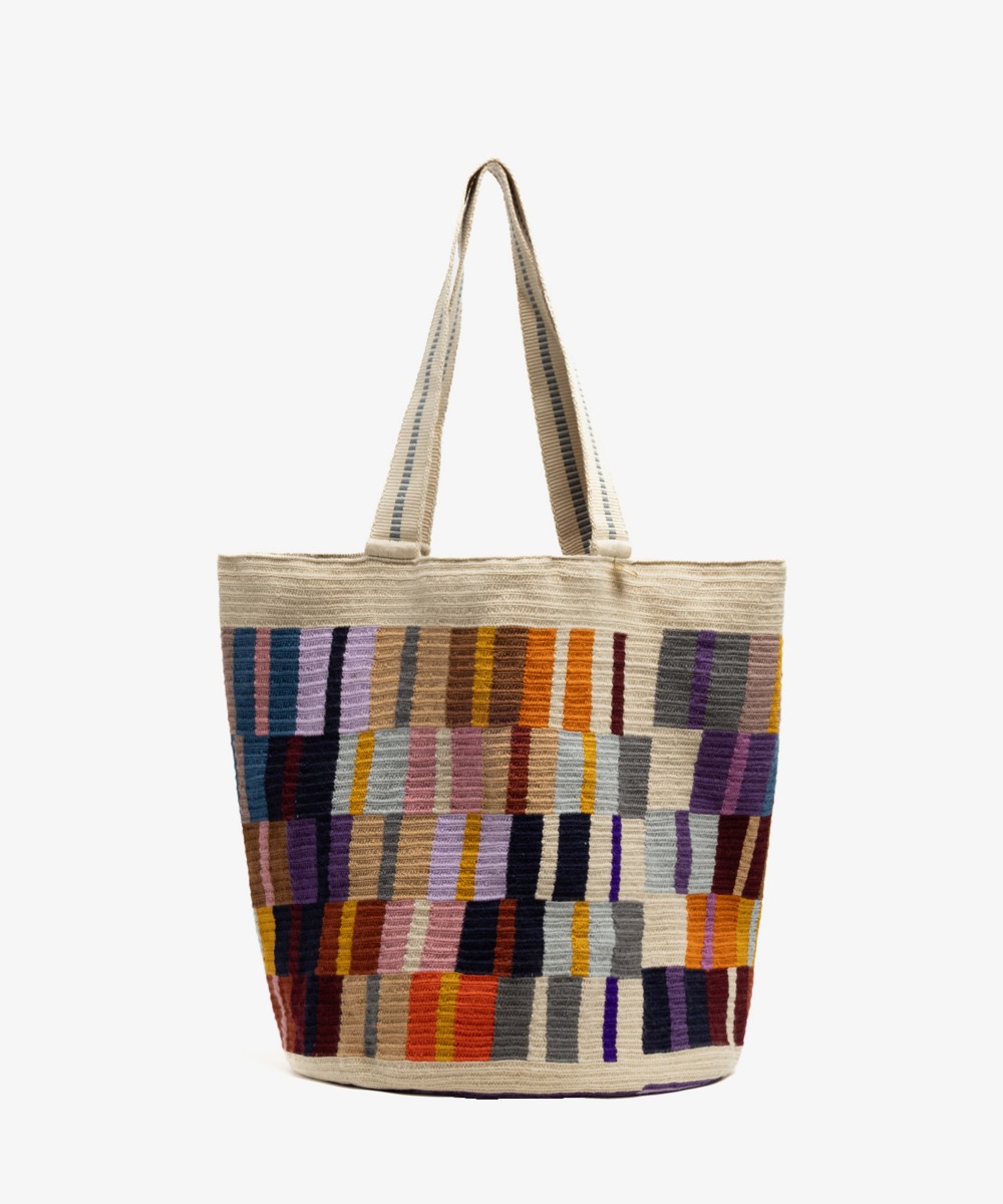 Bolso Tote - OCTANT - MORADO & BEIGE