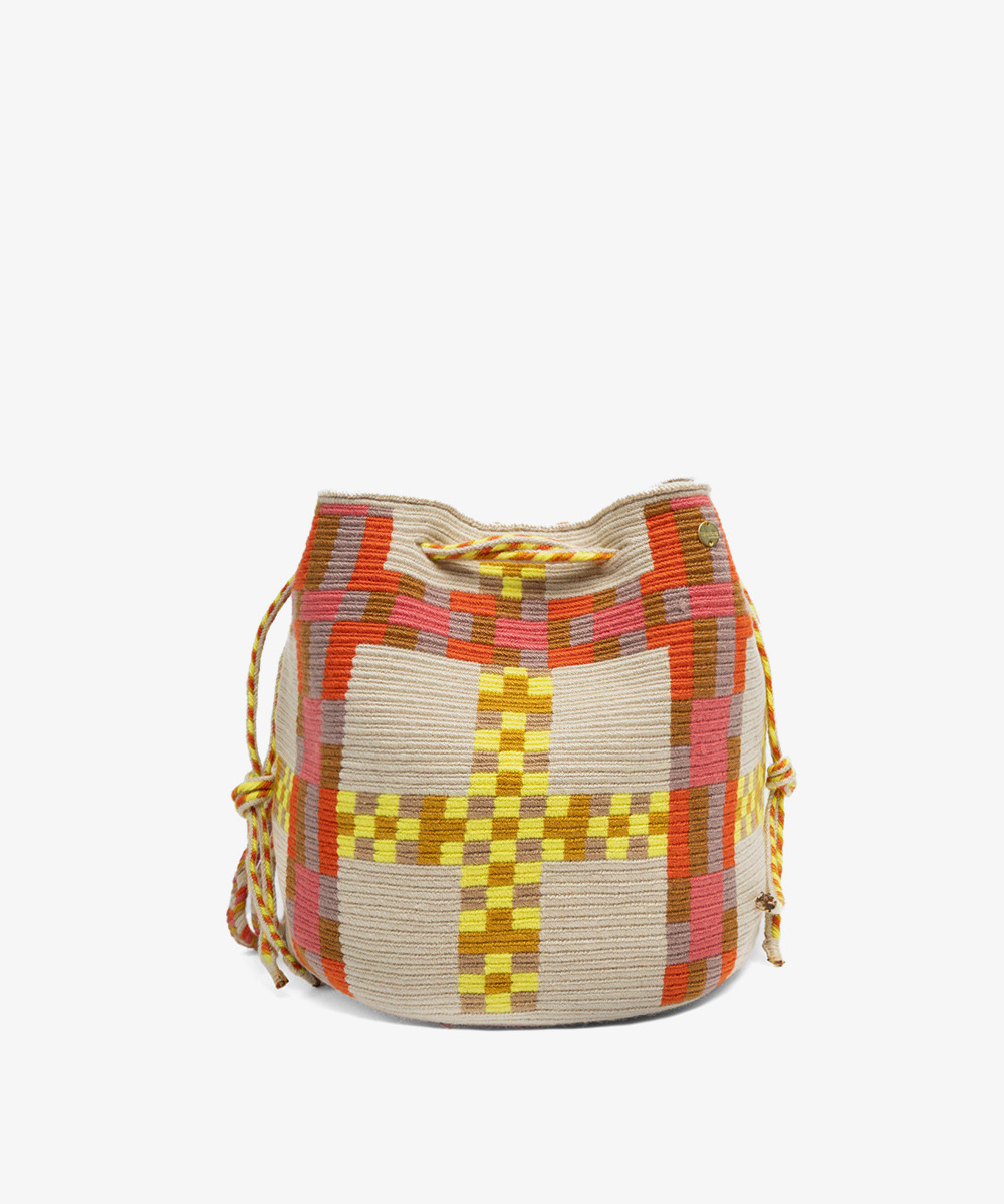 MITRA bag - DELPHINIUS - PINK & YELLOW
