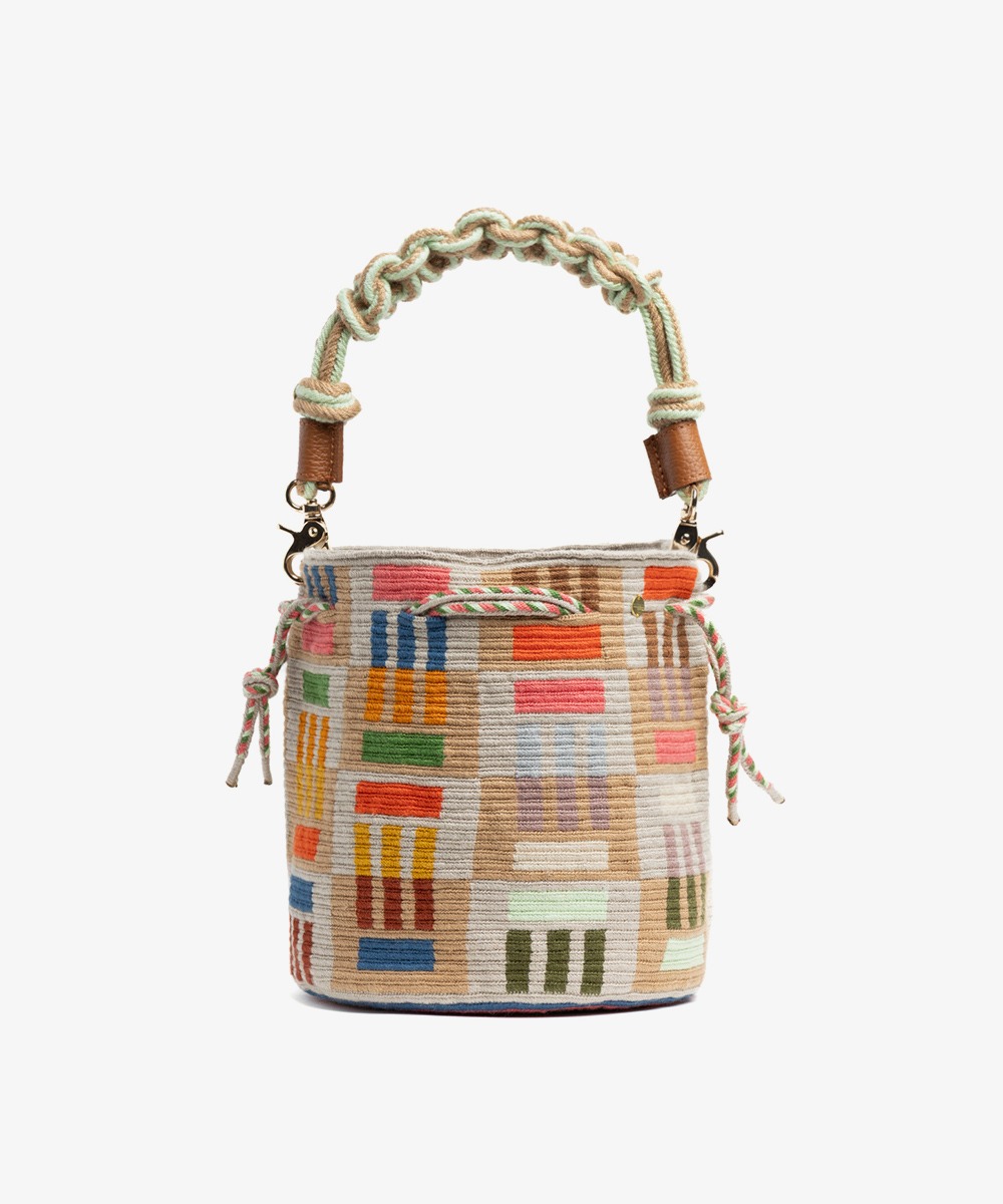 BOLSO MITRA -  WOLF - TOSTADO & GRIS