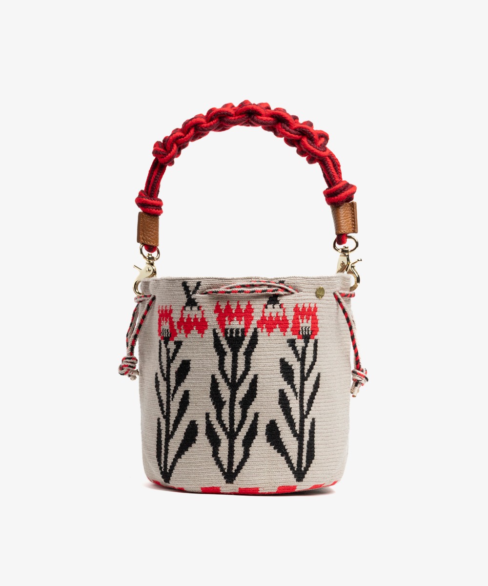 BOLSO MITRA CON ASA DE MACRAMÉ - 