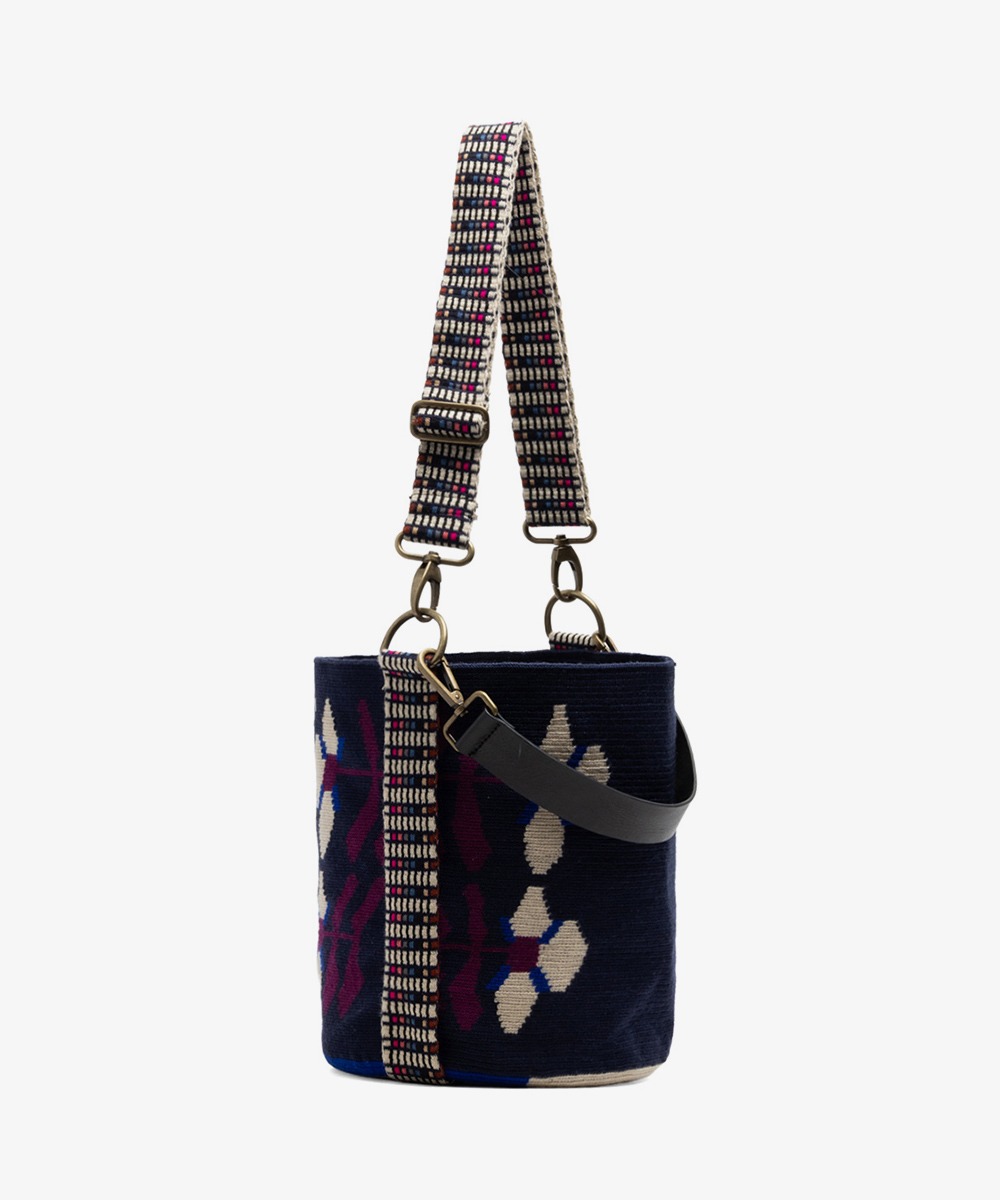 SOFIA BAG - DAPHNE - NAVY BLUE & BURGUNDY