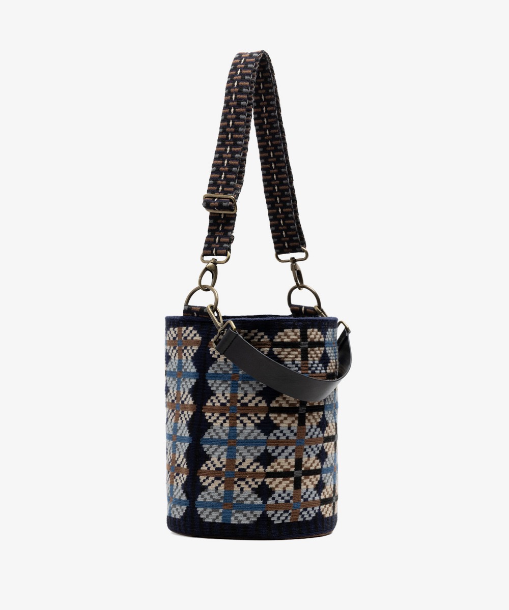LOLA BAG -  ALMA - NAVY BLUE & LIGHT BLUE
